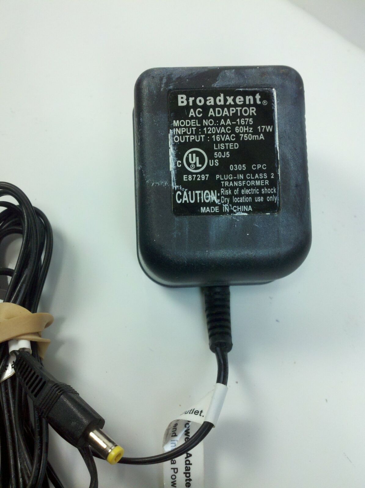 *Brand NEW* Broadxent Model AA-1675 Class 2 Transformer 16VAC 750mA 17W AC DC ADAPTE POWER SUPPLY